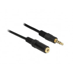 Delock prodlužovací kabel Audio Stereo Jack 3.5 mm samec samice IPhone 4 pin 2 m