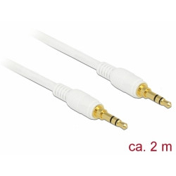 Delock Kabel Stereo Jack 3,5 mm 3 pin samec  samec 2 m bílá