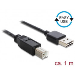 Delock Kabel EASY-USB 2.0 Typ-A samec  USB 2.0 Typ-B samec 1 m černý