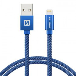 SWISSTEN DATA CABLE USB LIGHTNING TEXTILE 1,2M BLUE