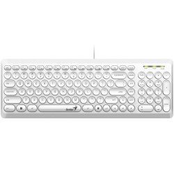 GENIUS Slimstar Q200 White Drátová USB bílá retro design CZ+SK layout