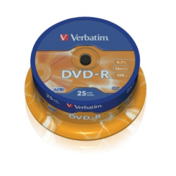 VERBATIM DVD-R(25-Pack)Spindl MattSlvr 16x 4.7GB