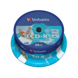 VERBATIM CD-R(25-Pack)Spindle Printable 52x 700MB