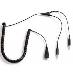 Jabra QD-2x3,5mm, 0,5-2m, coiled