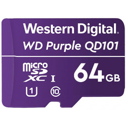 WD PURPLE 64GB MicroSDXC QD101 WDD064G1P0C CL10 U1 