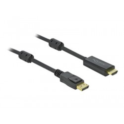 Delock - Kabel adaptéru - DisplayPort s piny (male) zamykací do HDMI s piny (male) - 7 m - trojnásobně stíněný - černá - pasivní