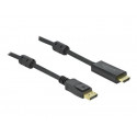 Delock - Kabel adaptéru - DisplayPort s piny (male) zamykací do HDMI s piny (male) - 2 m - trojnásobně stíněný - černá - podporuje 4K, aktivní