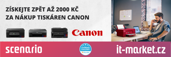 Až 2000 Kč zpět na nákup tiskáren značky Canon!