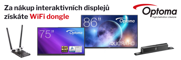 WiFi dongle zdarma k interaktivním displejům Optoma!